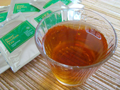 ナチュレルイボスの「スーパースイボスティー」　ノンカフェイン、ノンカロリーでミネラルが豊富なお茶。